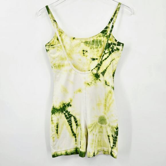 Anthropologie x LACAUSA‎ Luna Unitard Green Tie Dye Size Small - Picture 8 of 9